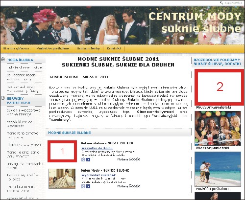 Tanie suknie �lubne krak�w - po�o�enie reklam w serwisie